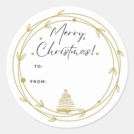 Kerst sticker Cadeau Label