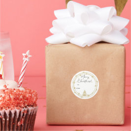 Kerst sticker Cadeau Label