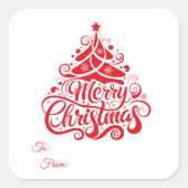 Kerst sticker cadeaukaartjes (Voorkant)