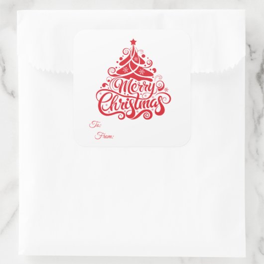 Kerst sticker cadeaukaartjes (Tas)