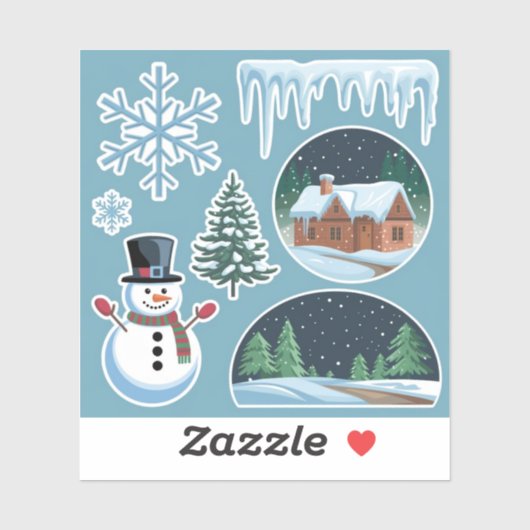 Kerst sticker Collectie voor laptop & Notitieboek (Vel)