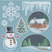 Kerst sticker Collectie voor laptop & Notitieboek (Voorkant)