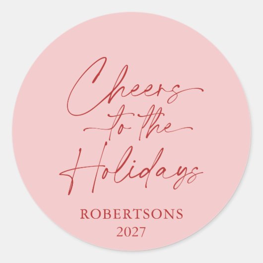 Kerst sticker 'Fijne Feestdagen' (Voorkant)