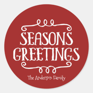 Kerst sticker Gift Label van de Groeten van het se