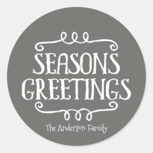 Kerst sticker Gift Label van de Groeten van het se