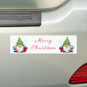 Kerst sticker Gnomen met cadeaus (Op auto)