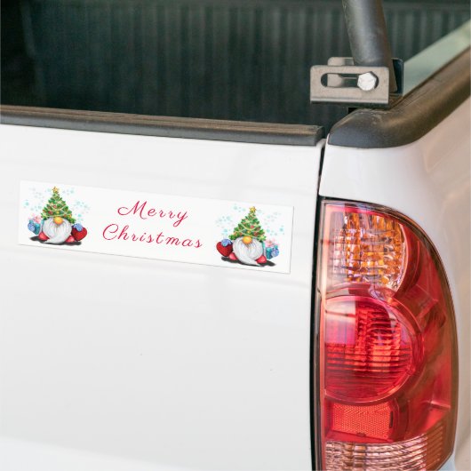 Kerst sticker Gnomen met cadeaus (Op Truck)