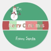 Kerst sticker groen weergegeven, maar u kiest kleu (Voorkant)