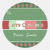 Kerst sticker groen weergegeven, maar u kiest kleu (Voorkant)