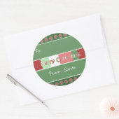 Kerst sticker groen weergegeven, maar u kiest kleu (Envelop)
