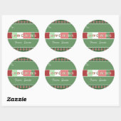 Kerst sticker groen weergegeven, maar u kiest kleu (Vel)