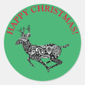 kerst sticker "HAPPY CHRISTMAS" (Voorkant)