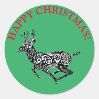 kerst sticker "HAPPY CHRISTMAS"