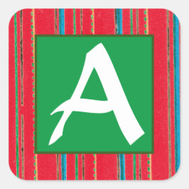 KERST STICKER  INITIAAL