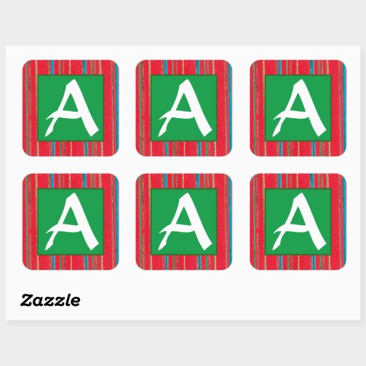KERST STICKER  INITIAAL (Vel)
