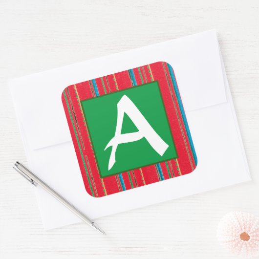 KERST STICKER  INITIAAL (Envelop)