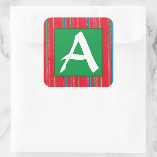 KERST STICKER  INITIAAL (Tas)