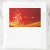 Kerst sticker/kerstboom rechthoekige sticker (Tas)