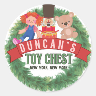 Kerst sticker, Kevin, NYC, Duncan's Ronde Sticker