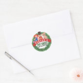 Kerst sticker, Kevin, NYC, Duncan's Ronde Sticker (Envelop)