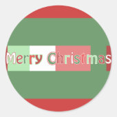 Kerst sticker Merrry-multikleurenbrieven (Voorkant)