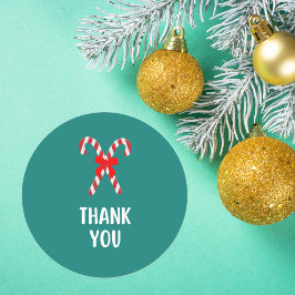 Kerst sticker met dank je wel