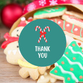 Kerst sticker met dank je wel