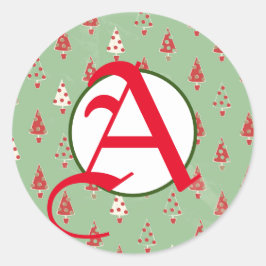KERST STICKER MET DOUANE-INITIAAL