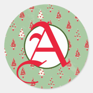 KERST STICKER MET DOUANE-INITIAAL