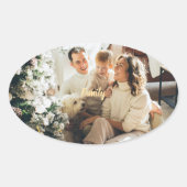 Kerst sticker met gezinsfoto (Voorkant)