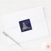 Kerst sticker met goudverlichting (Envelop)