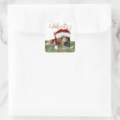 Kerst sticker met grizzly beer (Tas)