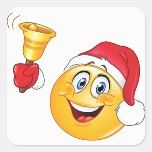 *KERST STICKER* MET **IMOGI SANTA CLAUS** VIERKANTE STICKER (Voorkant)