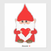Kerst sticker met kabouter (Vel)