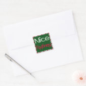 Kerst sticker - Ondeugend of Nice (Envelop)