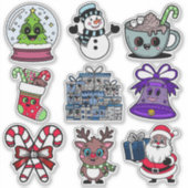 Kerst sticker Pack voor kinderen - Feestelijk, Vak (Voorkant)