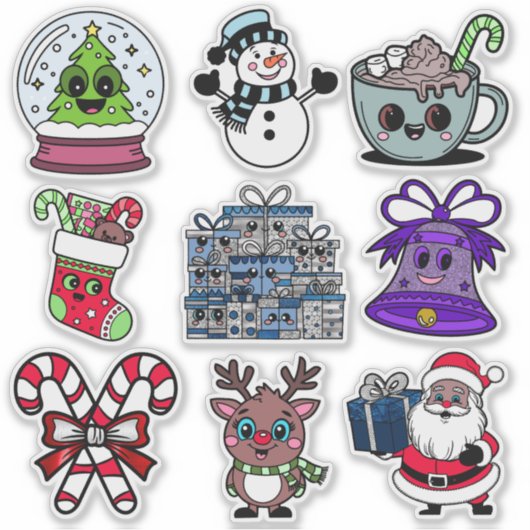 Kerst sticker Pack voor kinderen - Feestelijk, Vak (Voorkant)