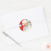 Kerst sticker Santa Claus (Envelop)