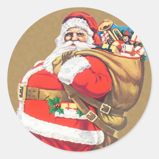 Kerst sticker Santa Claus (Voorkant)