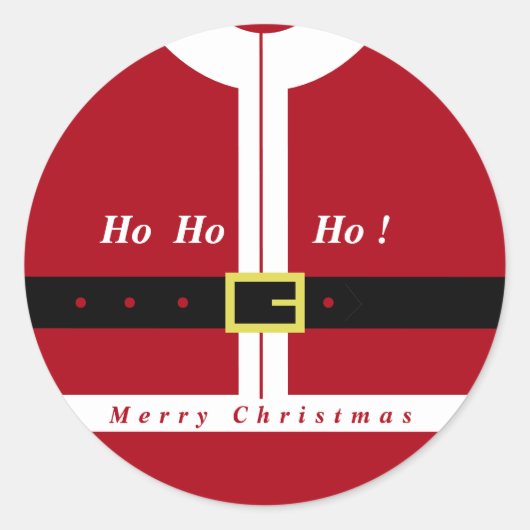 Kerst sticker Santa Claus - Fun (Voorkant)