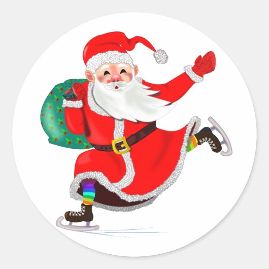Kerst sticker Santa Gift (Voorkant)