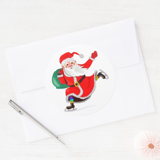 Kerst sticker Santa Gift (Envelop)