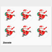 Kerst sticker Santa Gift (Vel)