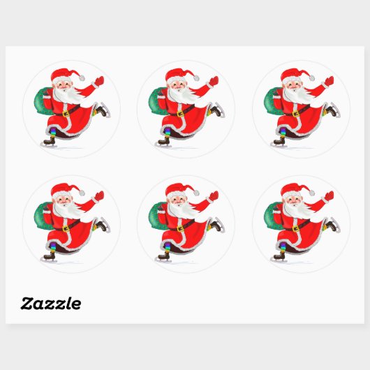 Kerst sticker Santa Gift (Vel)