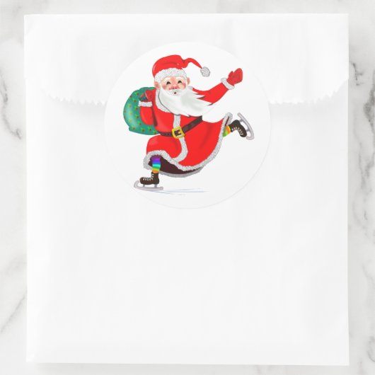 Kerst sticker Santa Gift (Tas)