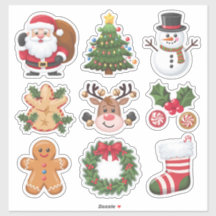 Kerst sticker set