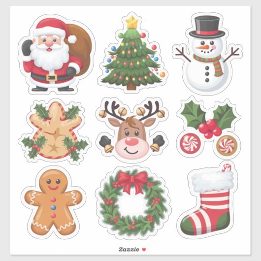 Kerst sticker set (Vel)