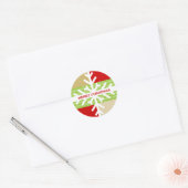 KERST STICKER :: sneeuwvlok dissectie 4 (Envelop)