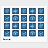 Kerst sticker-sneeuwvlok vierkante sticker (Vel)