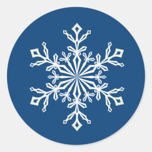 Kerst sticker-Snowflake Ronde Sticker